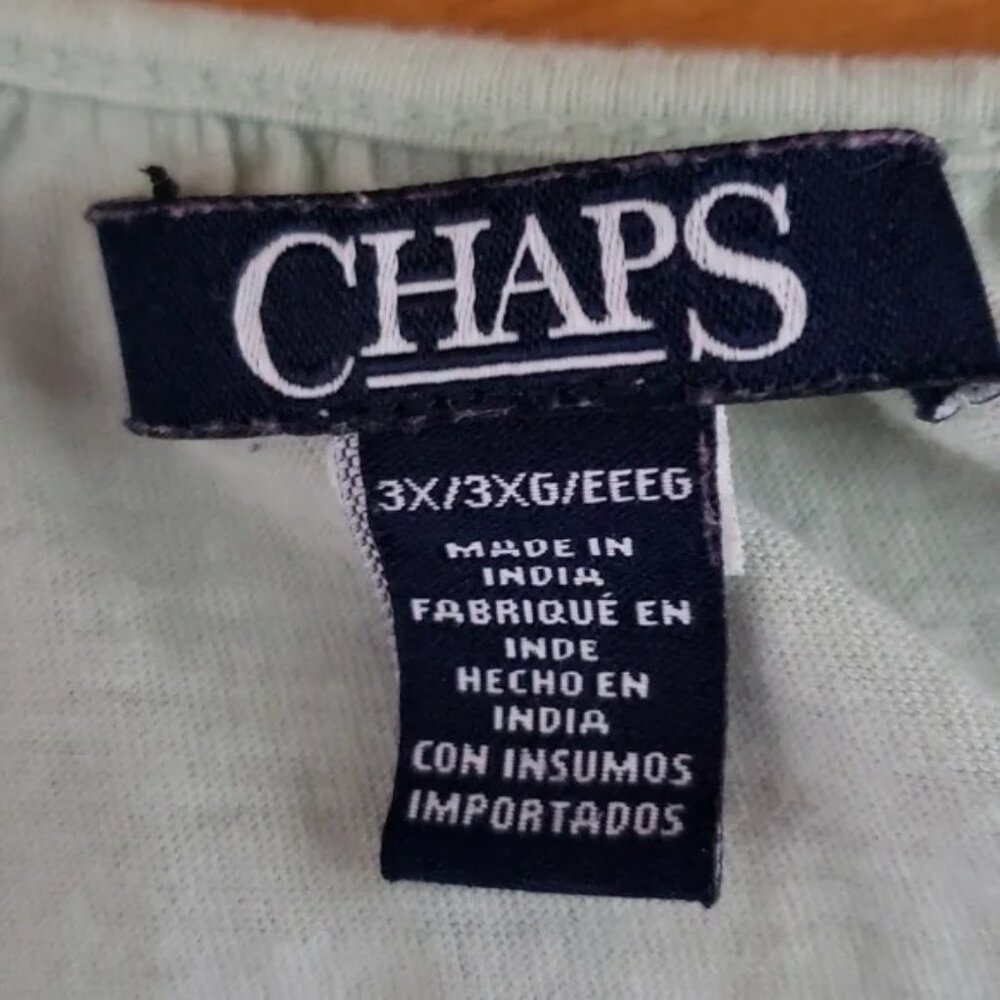 Two plus size pullover casual tops 3X in taupe and sage by Maurices and Chaps - Picture 12 of 14